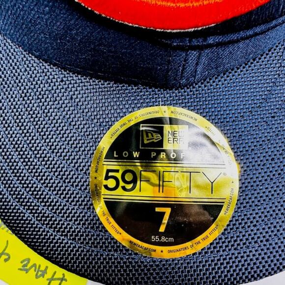 NEW New Era NFL Chicago Bears 59Fifty Baseball Cap Fitted Navy Blue Mens Size 7 - Picture 5 of 5